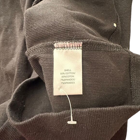 PAM & GELA Polo Ribbed Mini Dress Black Small - Picture 7 of 7